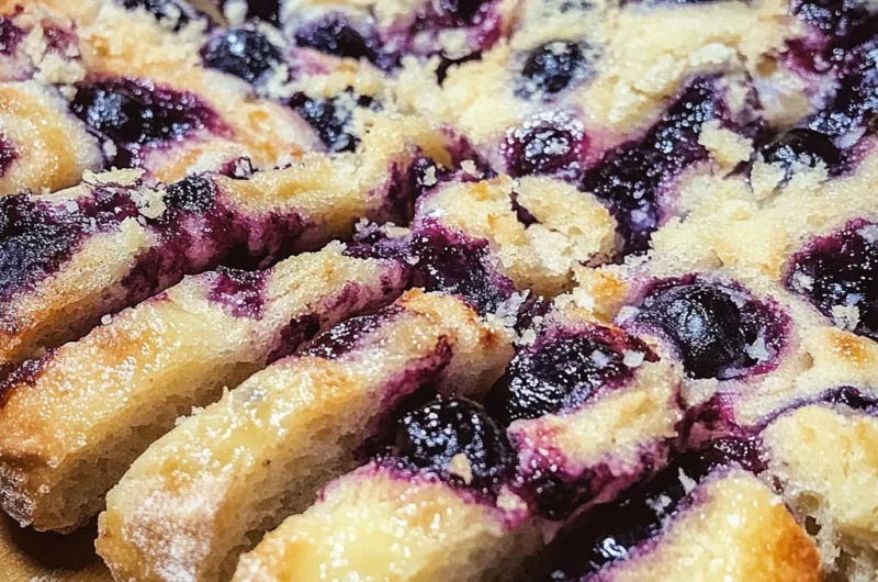 Lemon Blueberry Sourdough Focaccia