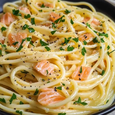 Lemon Butter Salmon Pasta