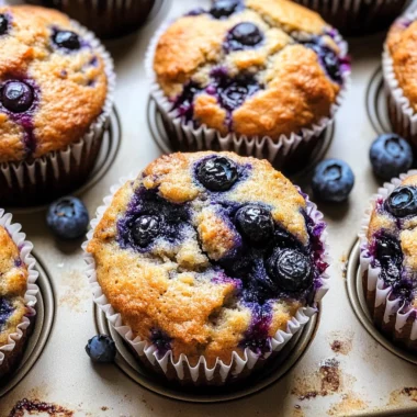 Low-Sugar Blueberry Protein Muffins with Sourdough Discard