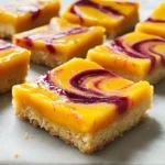 Mango Bars with Raspberry Swirl