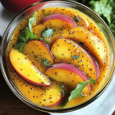 Peach Honey Dijon Balsamic Vinaigrette: Sweet Summer Delight