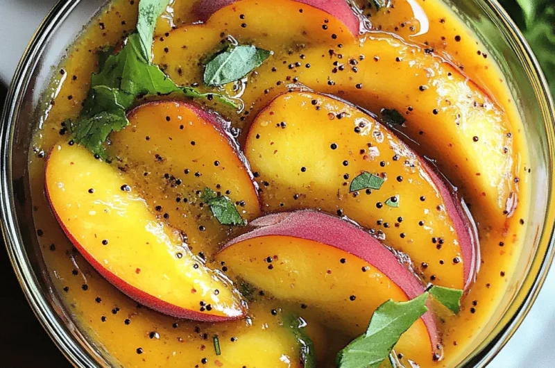 Peach Honey Dijon Balsamic Vinaigrette: Sweet Summer Delight