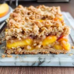 Peaches and Cream Crumble Bars