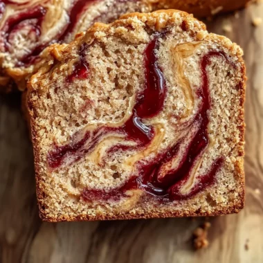 Peanut Butter & Jelly Banana Bread Recipe