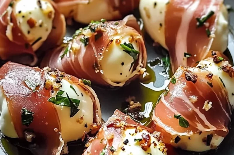 Prosciutto Wrapped Mozzarella Bites