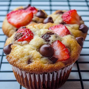 STRAWBERRY CHOCOLATE CHIP MUFFINS