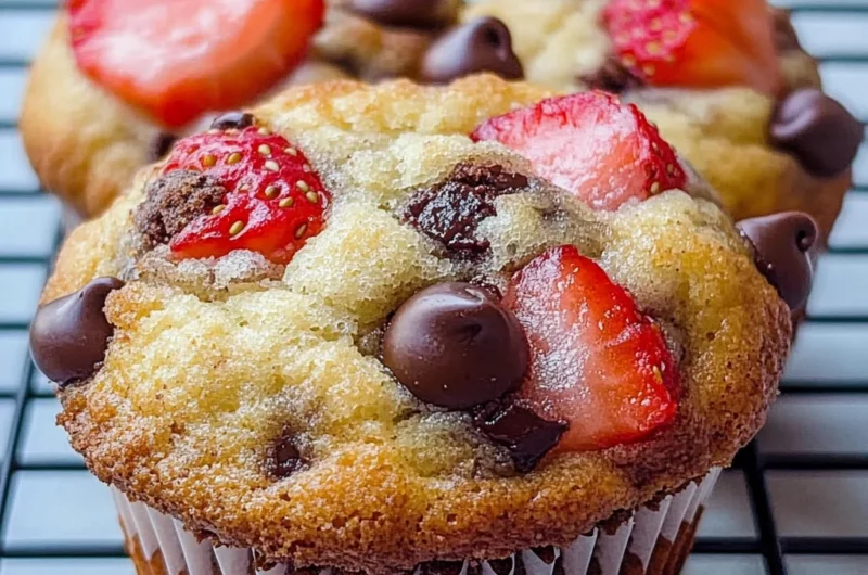 STRAWBERRY CHOCOLATE CHIP MUFFINS