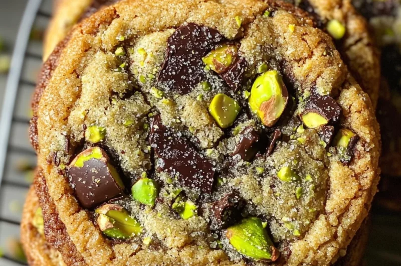 Salted Pistachio Chocolate Chunk Cookies