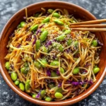 Sesame Ginger Edamame Noodles