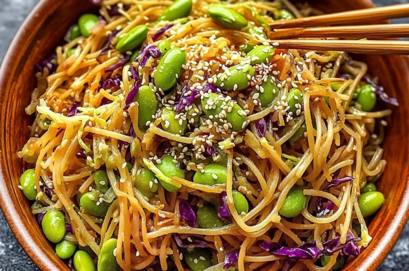 Sesame Ginger Edamame Noodles