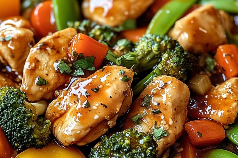 Slow Cooker Honey Garlic Chicken And Veggies