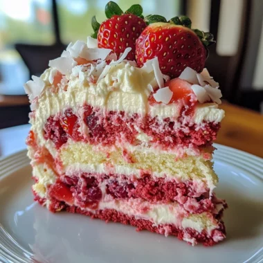 Strawberry Earthquake Cake