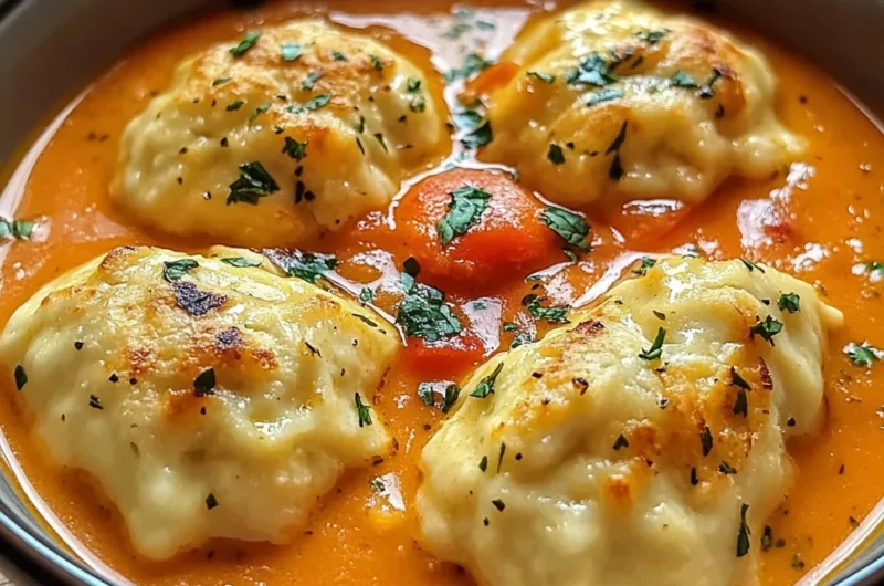 Tomato Dumpling Soup