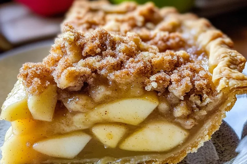 Apple Custard Pie with Cinnamon Streusel