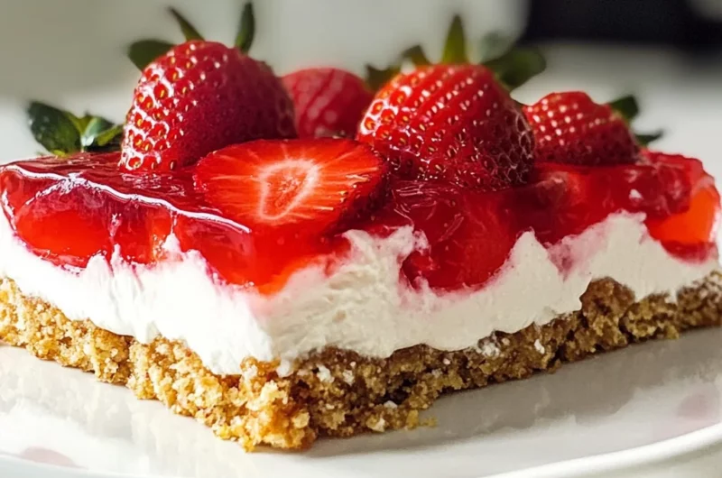 BEST Strawberry Pretzel Jello Salad Recipe