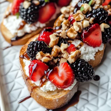 Berries & Goat Cheese Crostini
