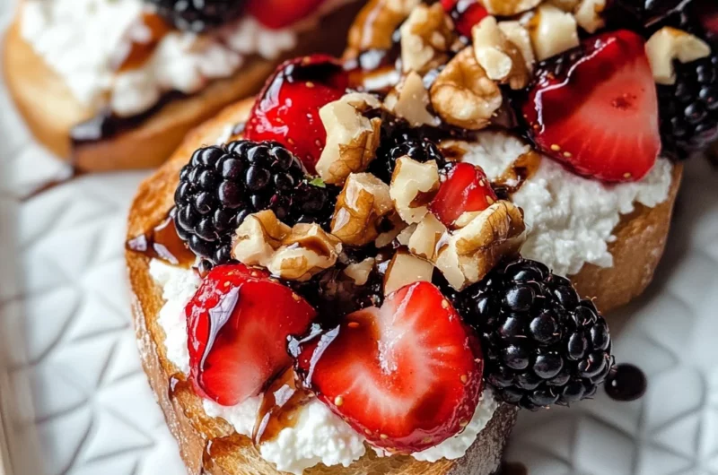 Berries & Goat Cheese Crostini