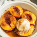 Cinnamon Sugar Baked Peaches