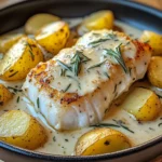 Cod & Potatoes in Rosemary Cream Sauce