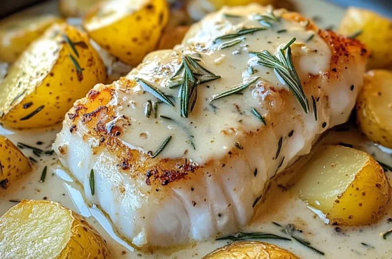 Cod & Potatoes in Rosemary Cream Sauce