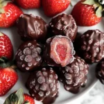Frozen Chocolate Covered Strawberry Bites