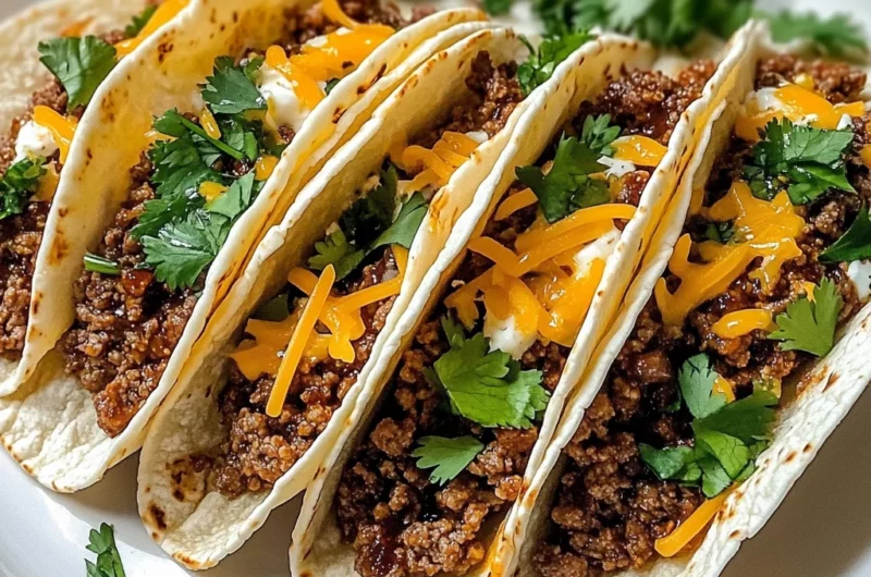 Garlic Butter Honey BBQ Tacos