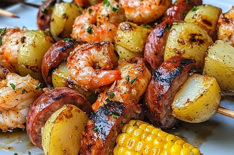 Grilled Seafood Skewers are the pinnacle of summer