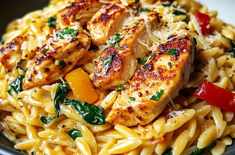 One Pot Cajun Chicken Alfredo Orzo - Flavor in Every Bite!