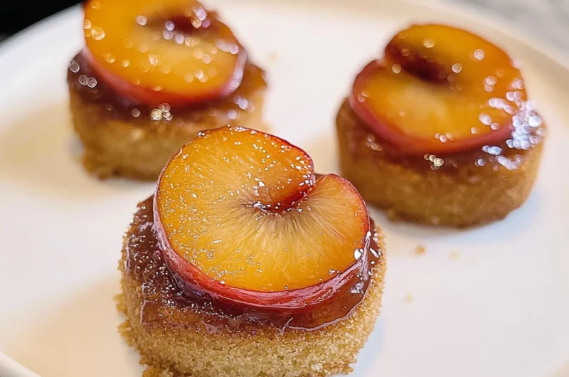 Peach Upside Down Mini Cakes