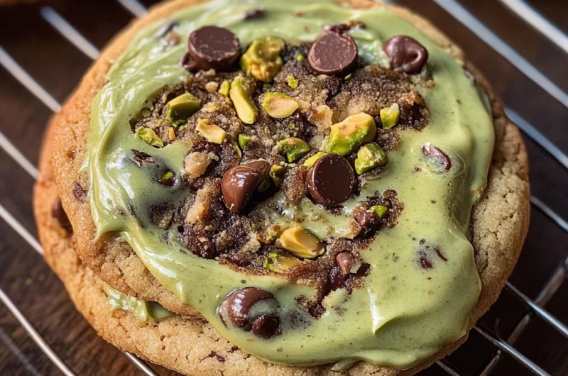Pistachio Cream Chocolate Chip Cookies