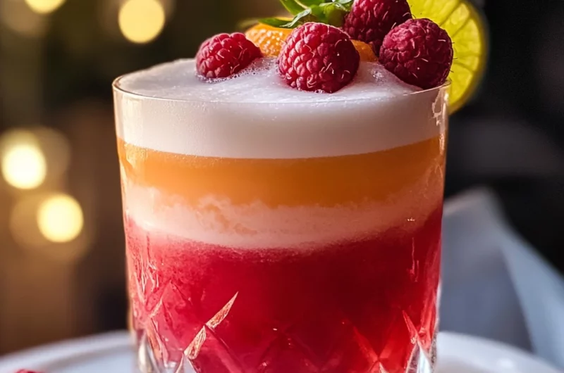 Raspberry Passionfruit Tequila Sour