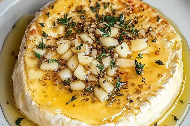 Savory Baked Brie Garlic Herbs