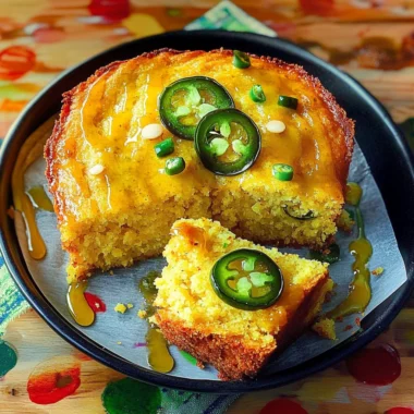 Spicy Sweet Jalapeño Cornbread with Zesty Lime Drizzle