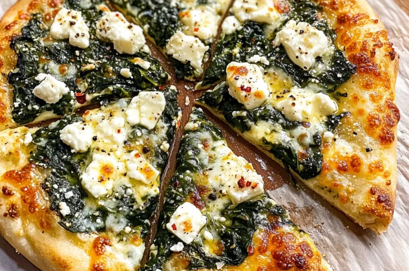 Spinach Pizza, seriously good!