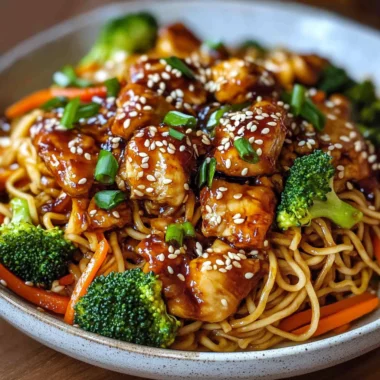 Sticky Garlic Chicken Noodles – Sweet, Savory & So Flavorful