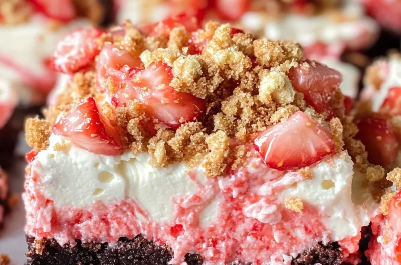 Strawberry Shortcake Brownies