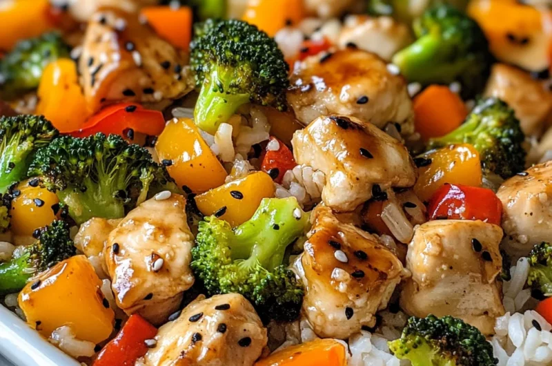 Teriyaki Chicken & Veggie Rice Casserole