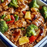 Teriyaki Chicken and Rice Casserole