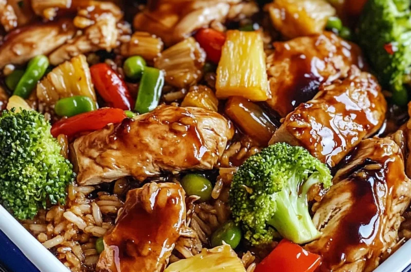 Teriyaki Chicken and Rice Casserole