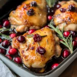 Baked Cranberry Rosemary Chicken (One-Pan)