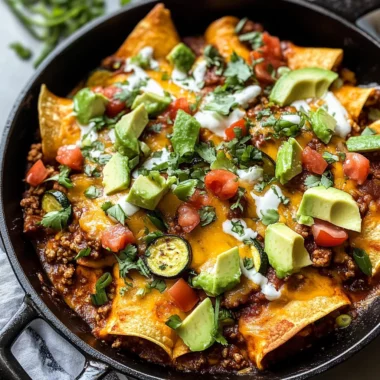 Beef Skillet Enchiladas