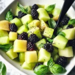 Blackberry Honeydew Salad with Basil