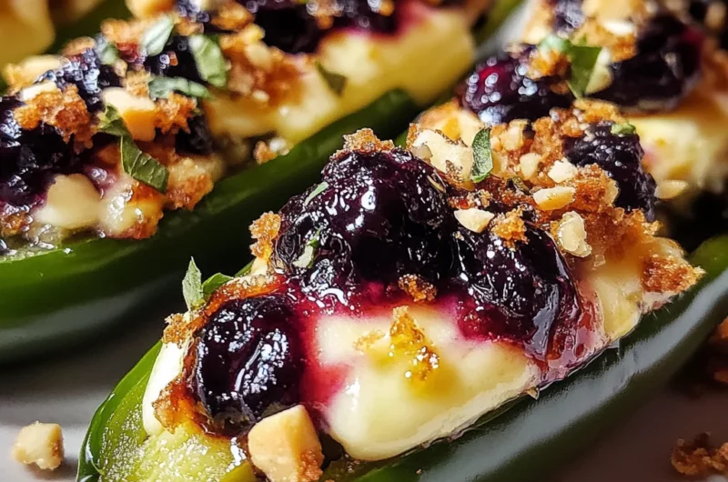 Blueberry Brie Jalapeño Poppers