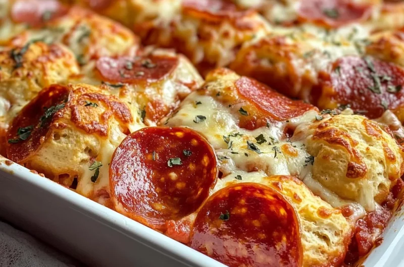 Bubble Up Biscuit Pizza Casserole