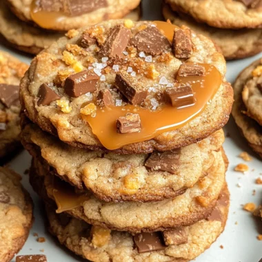 Butterfinger Caramel Crunch Cookies - Gooey & Crunchy Treats