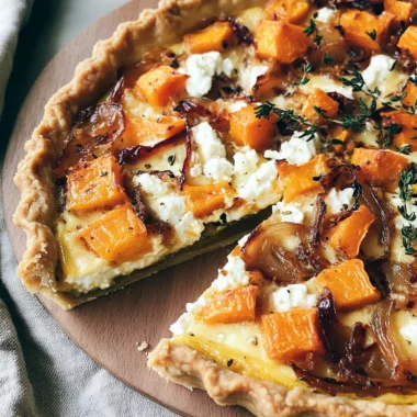 Butternut Squash, Caramelized Onion, and Goat Cheese Quiche