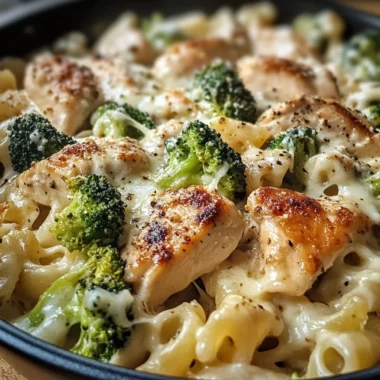 Cheesy Garlic Chicken and Broccoli Pasta