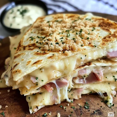 Chicken Cordon Bleu Quesadillas