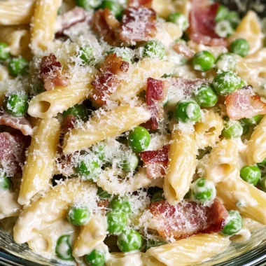 Creamy Pea and Bacon Pasta Salad