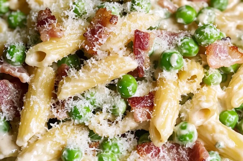 Creamy Pea and Bacon Pasta Salad